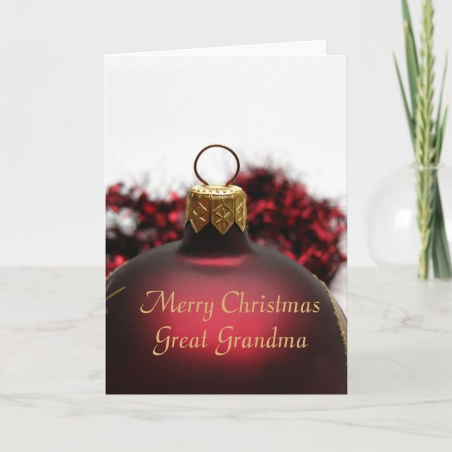 Great Grandma Merry Christmas card (Front)