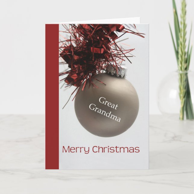 Great Grandma Merry Christmas card (Front)