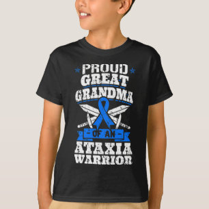 Great Grandma Of An Ataxia Warrior Awareness Ribbo T-Shirt