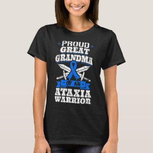 Great Grandma Of An Ataxia Warrior Awareness Ribbo T-Shirt