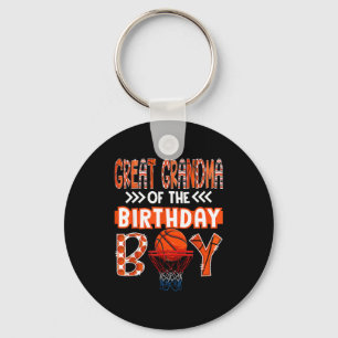 Great Grandma Of The Birthday Boy Basketball Lover Key Ring