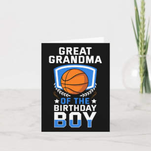 Great Grandma Of The Birthday Boy Bysketbyll Famil Card