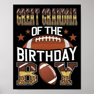 Great Grandma Of The Birthday Boy Football Baller  Poster