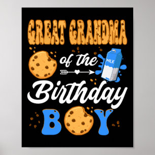 Great Grandma Of The Birthday Boy Milk Cookies 1st Poster