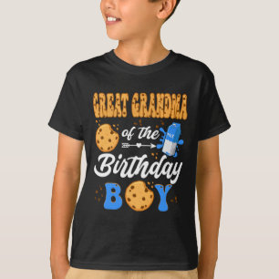 Great Grandma Of The Birthday Boy Milk Cookies 1st T-Shirt