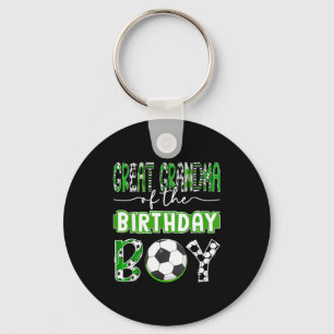 Great Grandma Of The Birthday Boy Soccer Player Bi Key Ring