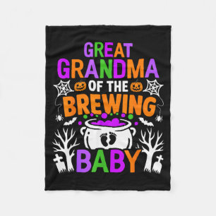 Great Grandma Of The Brewing Baby Halloween Costum Fleece Blanket