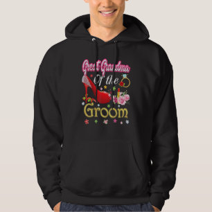 Great Grandma Of The Groom Happy Wedding Flower Pi Hoodie