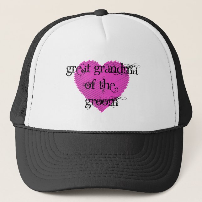 Great Grandma of the Groom Trucker Hat (Front)