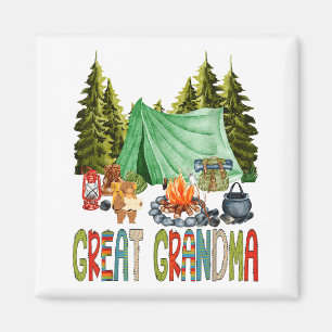 Great Grandma Of The Happy Camper 1st Birthday Bea Magnet