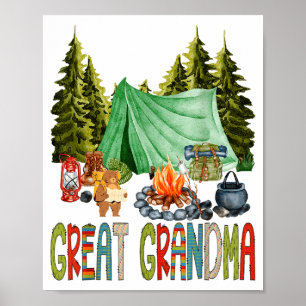 Great Grandma Of The Happy Camper 1st Birthday Bea Poster