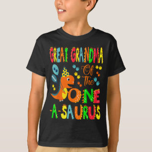 Great Grandma Of The One-a-saurus 1st Birthday Boy T-Shirt