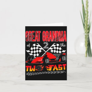Great Grandma Of The Two Fast 2nd Birthday Boy Card