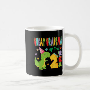 Great Grandma Of The Two Rex 2nd Birthday Boy Dino Coffee Mug