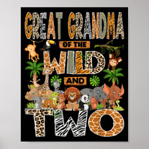 Great Grandma of The Wild Two 2nd Birthday Boy Poster