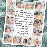 Great Grandma Personalised 14 Photo Collage Fleece Blanket<br><div class="desc">Celebrate your grandparents with a custom photo collage blanket. This unique grandparents quote blanket is the perfect gift whether its a birthday, Grandparents day or Christmas. We hope your special keepsake grandma blanket will become a treasured keepsake for years to come. . Quote "We hugged this blanket, We squeezed it...</div>