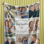 Great Grandma Personalized Photo Collage Modern  Fleece Blanket<br><div class="desc">This black and white personalized "World's Greatest Great Grandma" 8-photo collage blanket features a simple heart, accompanied by elegant handwritten script typography and the name of beloved grandchildren. An ideal and heartwarming gift for your great grandmother on special occasions like Mother's Day, Christmas, or birthdays. Customize it with photos of...</div>