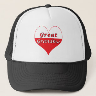 Great Grandma Polish Heart Trucker Hat