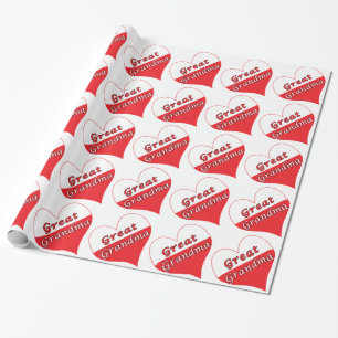 Great Grandma Polish Heart Wrapping Paper