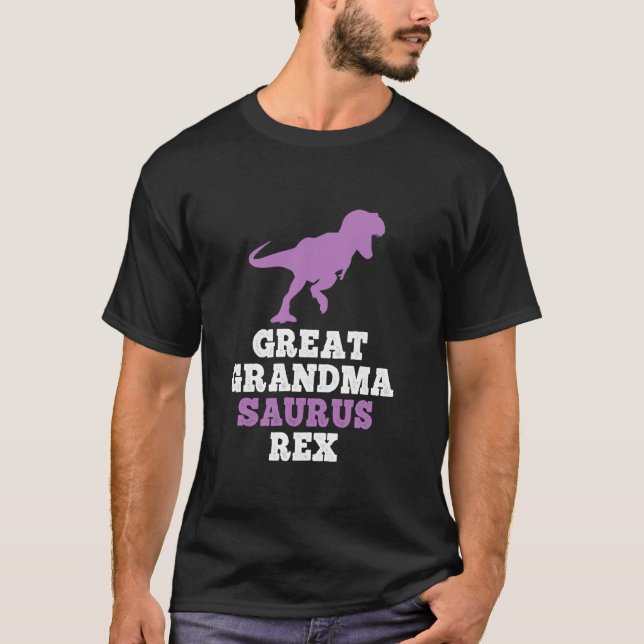 Great Grandma Saurus Rex Dino Dinosaur GreatGrandm T-Shirt (Front)