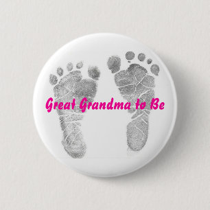 Great Grandma to Be 6 Cm Round Badge