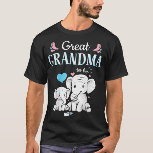Great Grandma To Be Elephant Baby Shower Great Gra T-Shirt