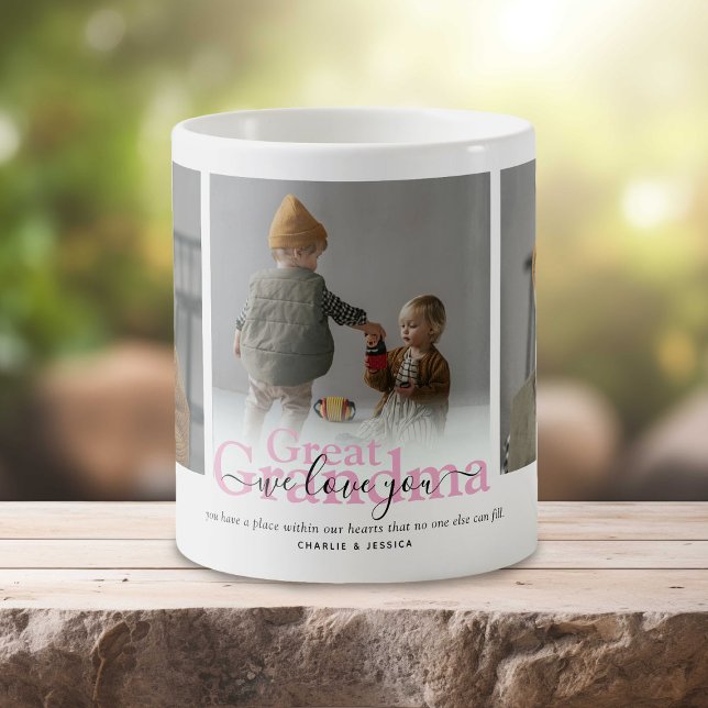 Great Grandma 'We Love You' 3 Photo Collage  Coffee Mug (Creator Uploaded)