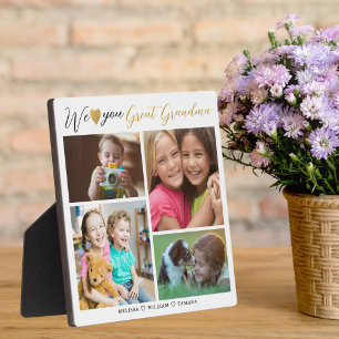 Great Grandma We Love You   Grandkids 4 Photo   Plaque
