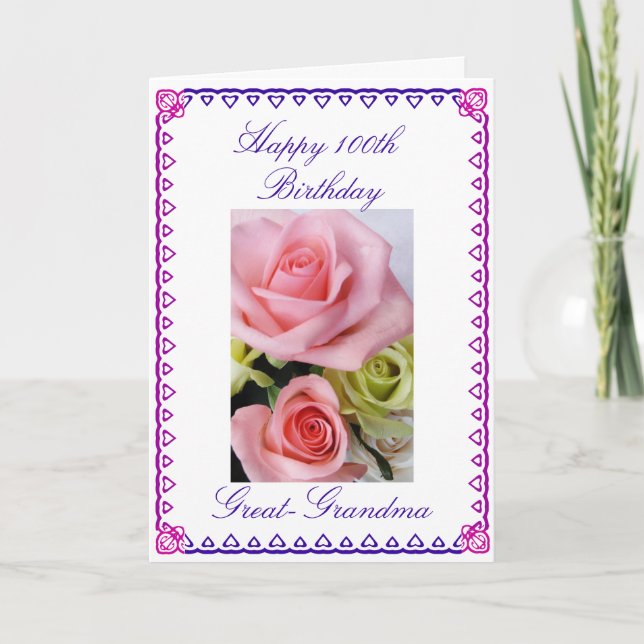 Great-grandma's 100th Birthday Card (Front)