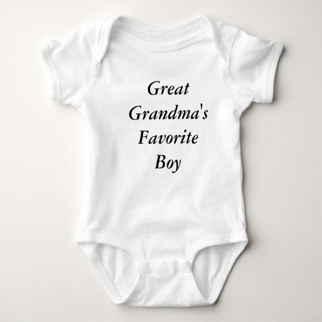 Great Grandma's Favourite Boy Baby Bodysuit (Front)