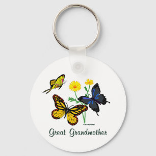 Great Grandmother Butterflies Key Ring