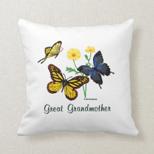Great Grandmother Butterflies Pillow