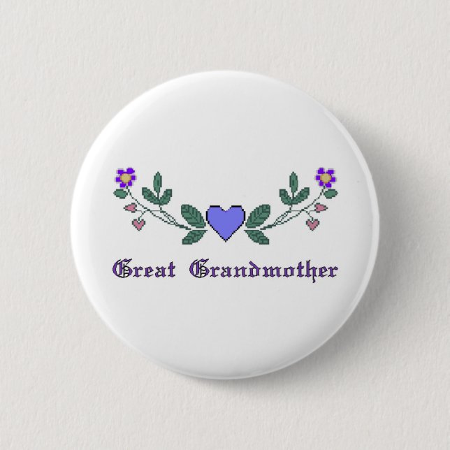Great Grandmother CS Print 6 Cm Round Badge (Front)