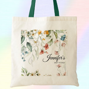 Great-Grandmother Elegant Florals Baby Shower Tote Bag