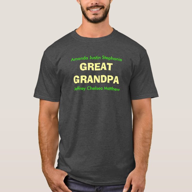 GREAT GRANDPA Customisable T-Shirt (Front)