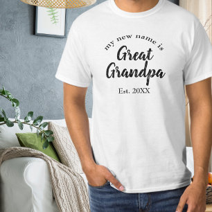 Great Grandpa Est New Family Milestone T-Shirt