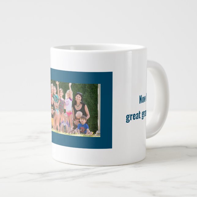 Great Grandpa Family Photo Large Coffee Mug (Front Right)