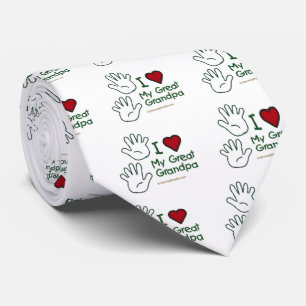 Great Grandpa Hands Heart Tie