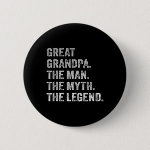 Great Grandpa Myth Legend Christmas Father's Day B 6 Cm Round Badge