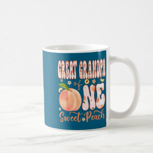 Great grandpa of one sweet peach 1st birthday girl coffee mug