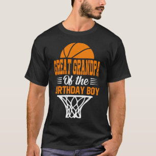 GREAT GRANDPA Of The Birthday Boy Basketball T-Shirt