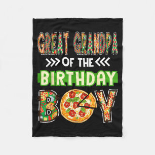 Great grandpa of the boy birthday boy pizza lover fleece blanket