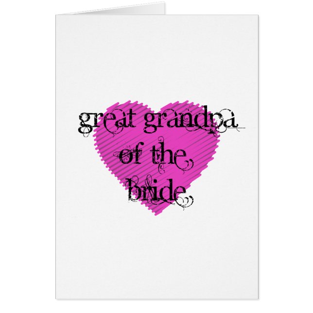 Great Grandpa of the Bride (Front)