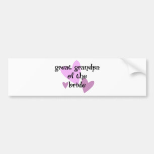 Great Grandpa of the Bride Bumper Sticker