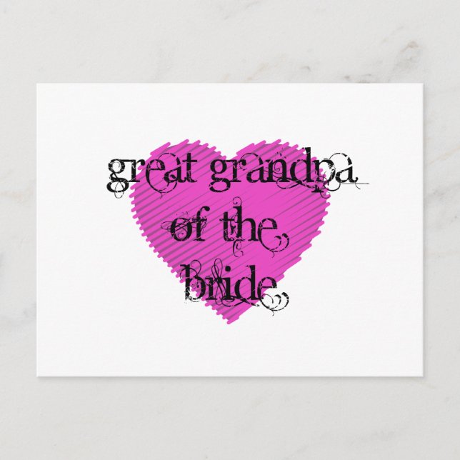 Great Grandpa of the Bride Postcard (Front)