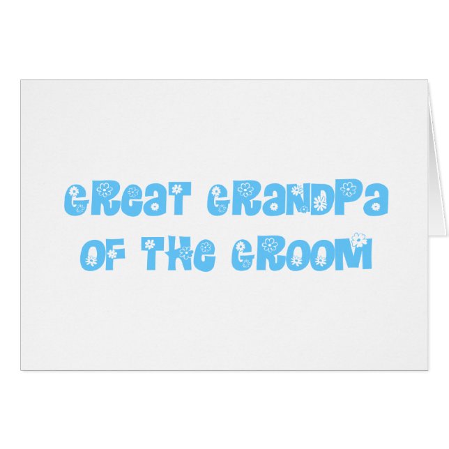 Great Grandpa of the Groom (Front Horizontal)