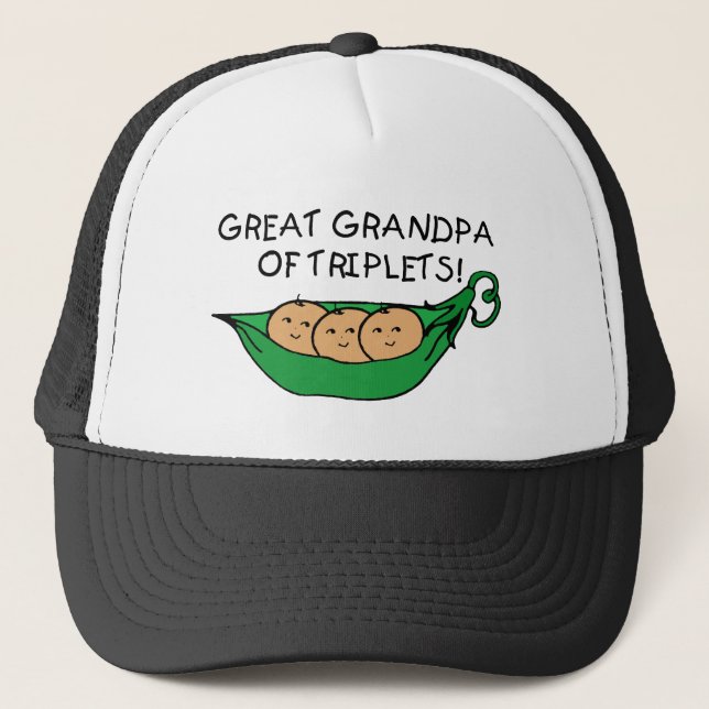 Great Grandpa of Triplets Pod Trucker Hat (Front)