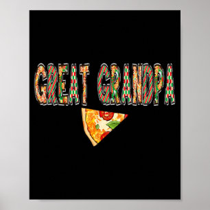 Great Grandpa Pizza Birthday Squad Crew Family Poster