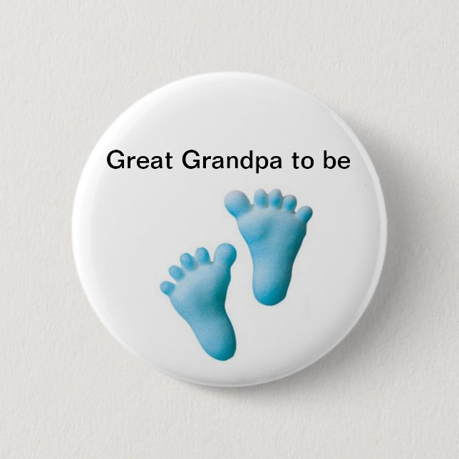 Great Grandpa to be 6 Cm Round Badge (Front)