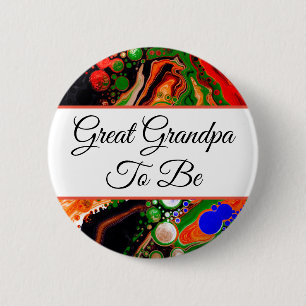 Great Grandpa To Be Boy's Baby Shower 6 Cm Round Badge
